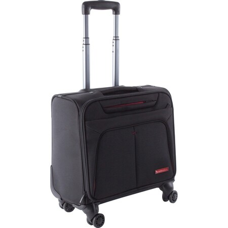 Swiss Mobility Business Case, Spinner Wheels, RFID, 9-1/2"Wx17-1/2"Lx17"H, BK SWZBZCW1003SM